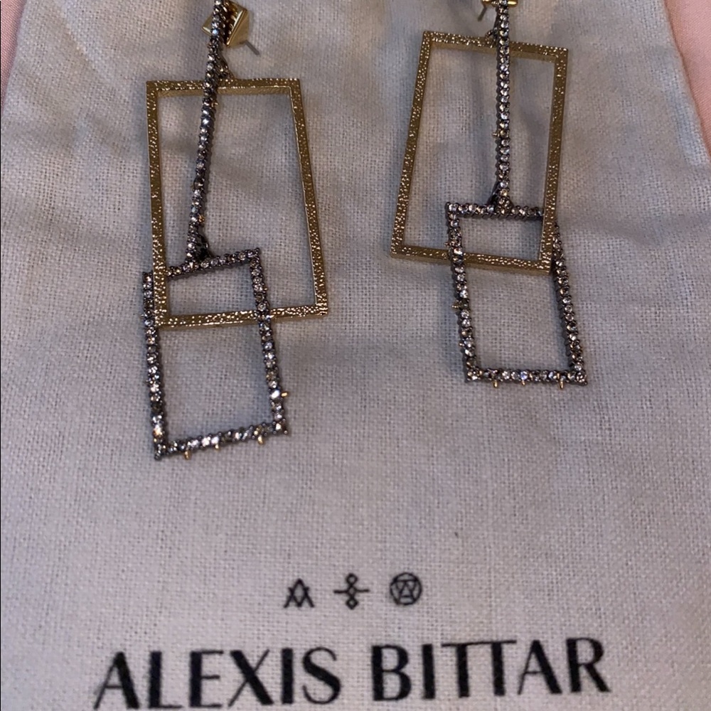 ALEXIS BITTAR two toned earrings